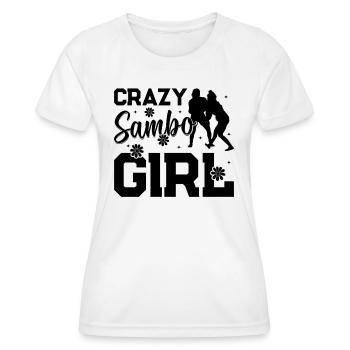Fille Sambo Folle - T-shirt sport Femme - blanc - Devant - AI Model Female 172 dark (172cm)