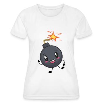Bomb - Women's Functional T-Shirt - white - Front - AI Model Female 172 dark (172cm)