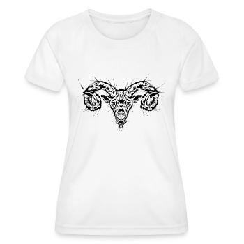 Capricorne - T-shirt sport Femme - blanc - Devant - AI Model Female 172 dark (172cm)