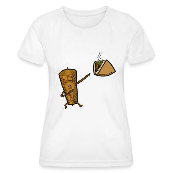 Doner kebab in the bread - Women's Functional T-Shirt - white - Front - AI Model Female 172 dark (172cm)