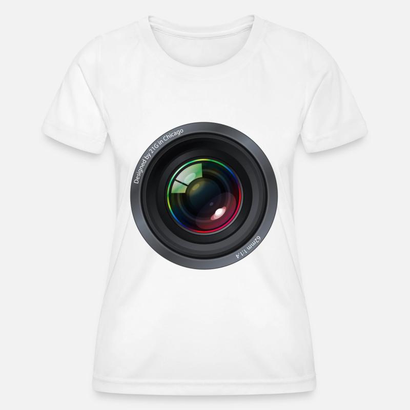 lens - Women's Functional T-Shirt - white