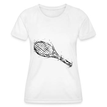 Raquettes de tennis - T-shirt sport Femme - blanc - Devant - AI Model Female 172 dark (172cm)