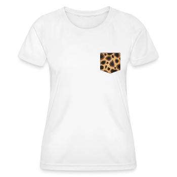 Poche Geopard - T-shirt sport Femme - blanc - Devant - AI Model Female 172 dark (172cm)