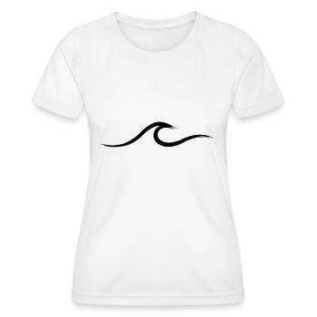 Vague vague Surf Eau Rat Surfer - T-shirt sport Femme - blanc - Devant - AI Model Female 172 dark (172cm)