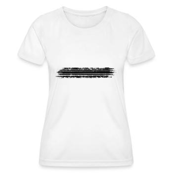 Black minus dash line - Women's Functional T-Shirt - white - Front - AI Model Female 172 dark (172cm)