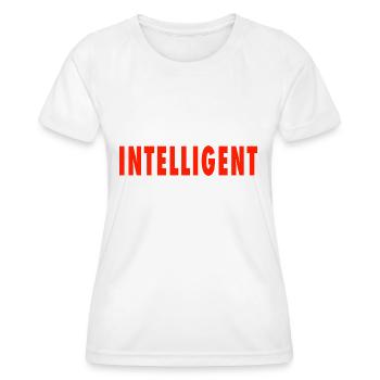 intelligent - Women's Functional T-Shirt - white - Front - AI Model Female 172 dark (172cm)