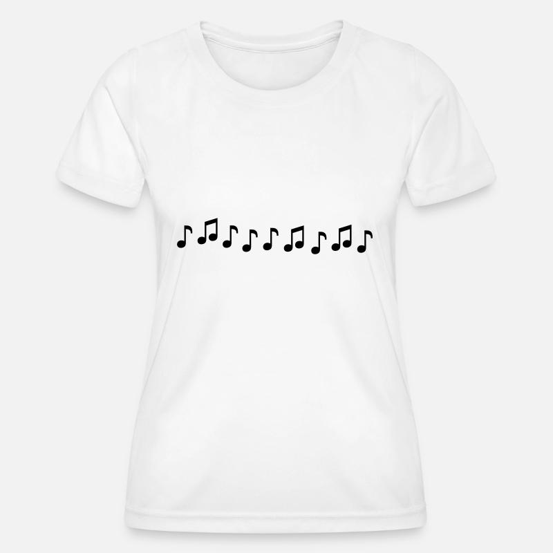 Musical Notes - Women's Functional T-Shirt - white