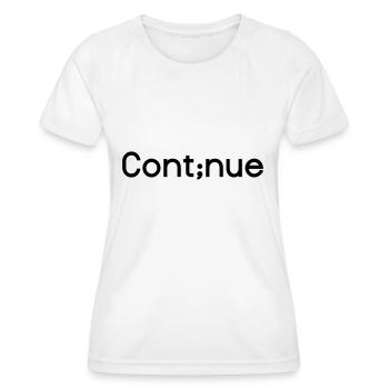 Continue - Depression Semicolon Color Change - Women's Functional T-Shirt - white - Front - AI Model Female 172 dark (172cm)