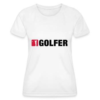 golf__2__f2 - Women's Functional T-Shirt - white - Front - AI Model Female 172 dark (172cm)