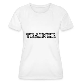 Entraîneur - T-shirt sport Femme - blanc - Devant - AI Model Female 172 dark (172cm)