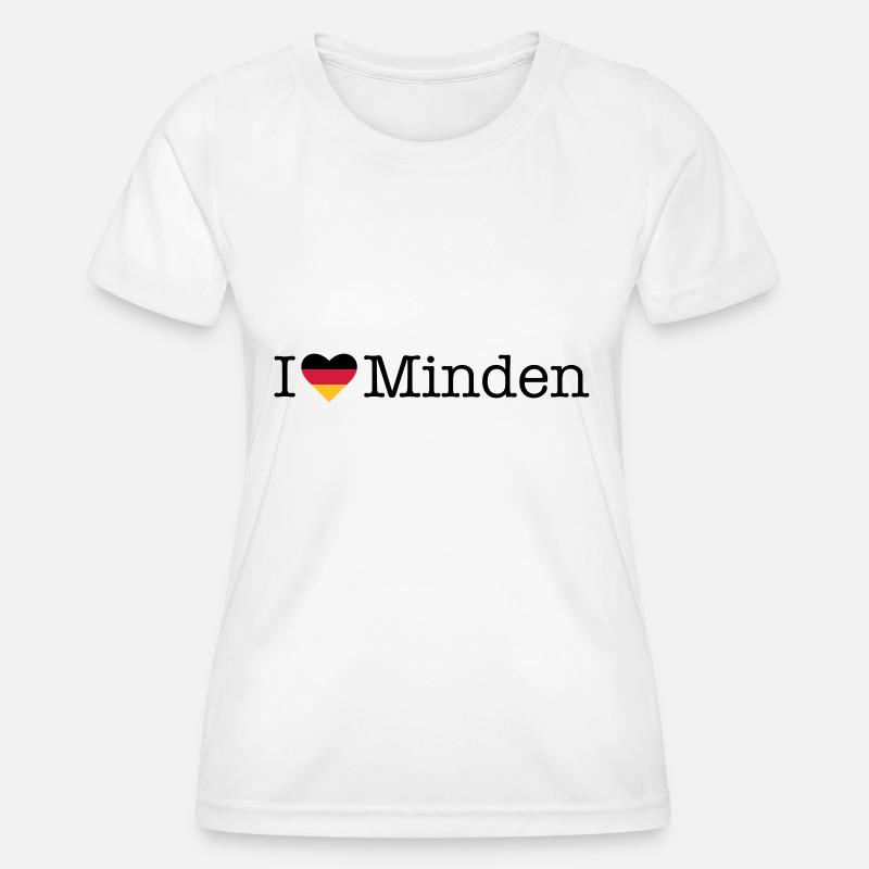 I love Minden - Women's Functional T-Shirt - white