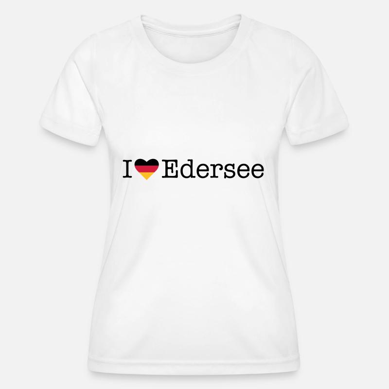 I love Edersee - Women's Functional T-Shirt - white