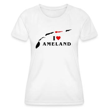I Love Ameland - Women's Functional T-Shirt - white - Front - AI Model Female 172 dark (172cm)