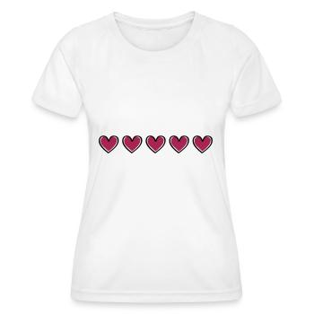 herzen symbol love herz - Frauen Funktions-T-Shirt - Weiß - Vorne - AI Model Female 172 dark (172cm)