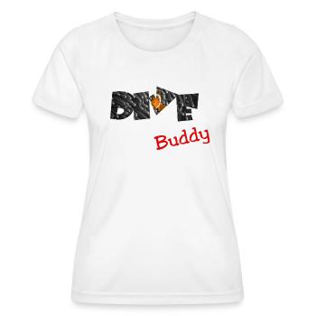 Dive Buddy diving - Frauen Funktions-T-Shirt - Weiß - Vorne - AI Model Female 172 dark (172cm)