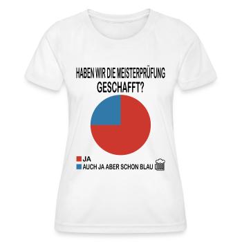 Meister 2025 Kreisdiagramm - Frauen Funktions-T-Shirt - Weiß - Vorne - AI Model Female 172 dark (172cm)