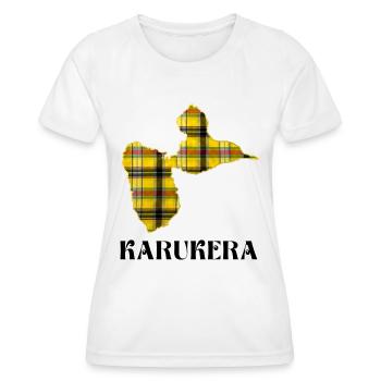 Guadeloupe Madras Karukera Ile Unique - T-shirt sport Femme - blanc - Devant - AI Model Female 172 dark (172cm)