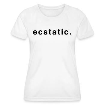 ecstatic. - Frauen Funktions-T-Shirt - Weiß - Vorne - AI Model Female 172 dark (172cm)