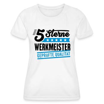 5Sterne Werkmeister - Frauen Funktions-T-Shirt - Weiß - Vorne - AI Model Female 172 dark (172cm)