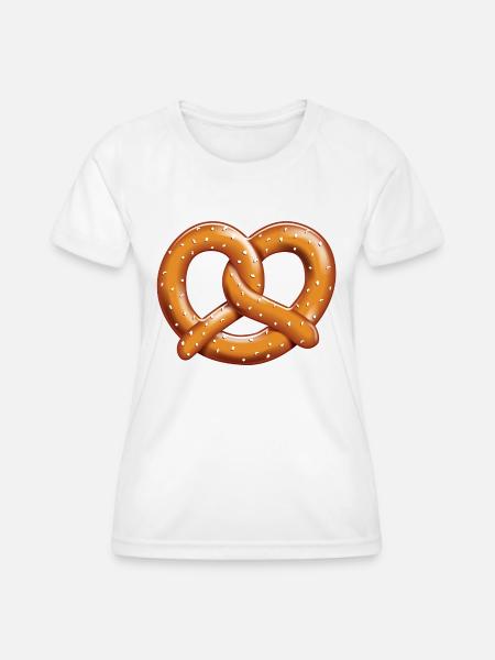 Brezel - Frauen Funktions-T-Shirt - Weiß