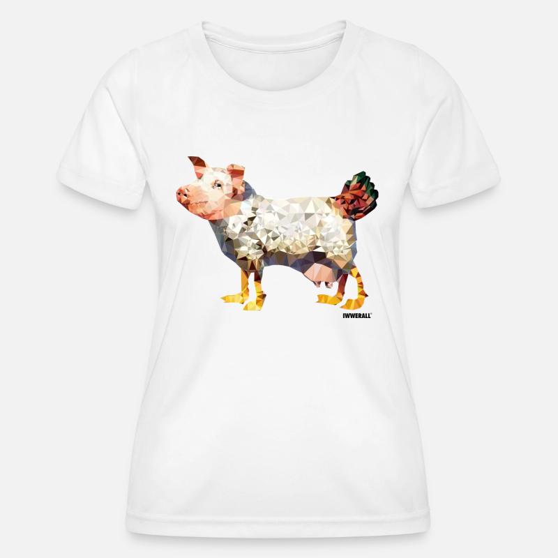 Egg-laying wool milk sow - Women's Functional T-Shirt - white