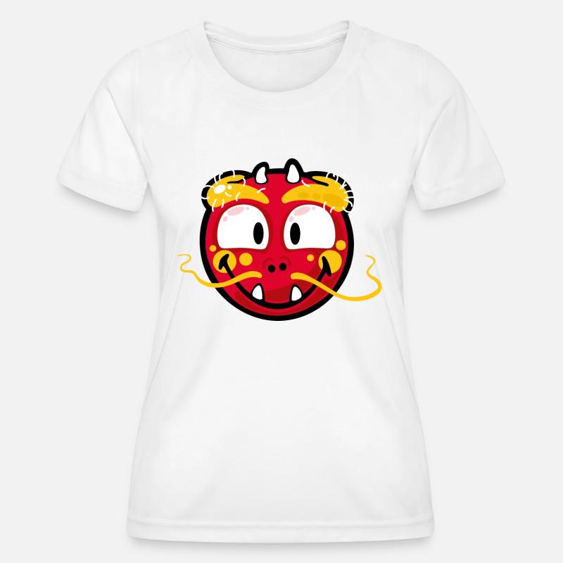 Smiley Dragon - Women's Functional T-Shirt - white