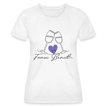 Poltern mit Stil - Frauen Funktions-T-Shirt - Weiß - Vorne - AI Model Female 172 dark (172cm)