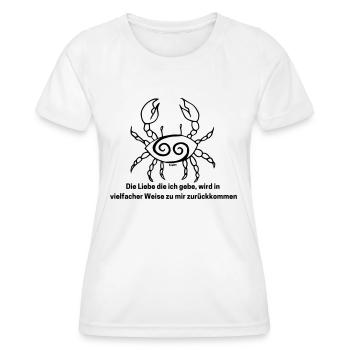 Sternzeichen Krebs - Frauen Funktions-T-Shirt - Weiß - Vorne - AI Model Female 172 dark (172cm)