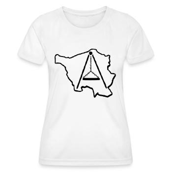 Saarland-Schwenker - Frauen Funktions-T-Shirt - Weiß - Vorne - AI Model Female 172 dark (172cm)