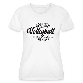 Loving Volleyball Girl Power I Spruch Logo Mädchen - Frauen Funktions-T-Shirt - Weiß - Vorne - AI Model Female 172 dark (172cm)