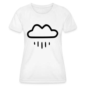 Einfache Regenwolke - Frauen Funktions-T-Shirt - Weiß - Vorne - AI Model Female 172 dark (172cm)