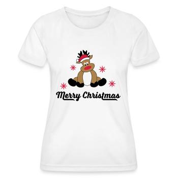 Joyeux Noël - T-shirt sport Femme - blanc - Devant - AI Model Female 172 dark (172cm)