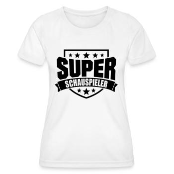 Super Schauspieler - Frauen Funktions-T-Shirt - Weiß - Vorne - AI Model Female 172 dark (172cm)