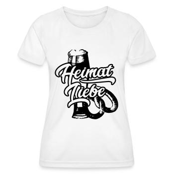 Bayrische Heimatliebe - Frauen Funktions-T-Shirt - Weiß - Vorne - AI Model Female 172 dark (172cm)