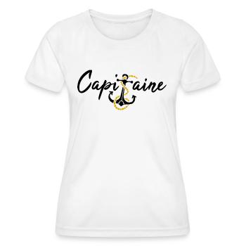 Capitaine Kapitän französisch Boot Yacht Geschenk - Frauen Funktions-T-Shirt - Weiß - Vorne - AI Model Female 172 dark (172cm)