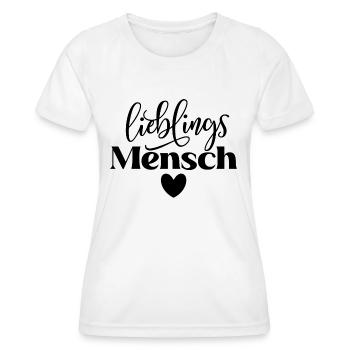 Du bist mein Lieblingsmensch Liebe Schatz Design - Frauen Funktions-T-Shirt - Weiß - Vorne - AI Model Female 172 dark (172cm)