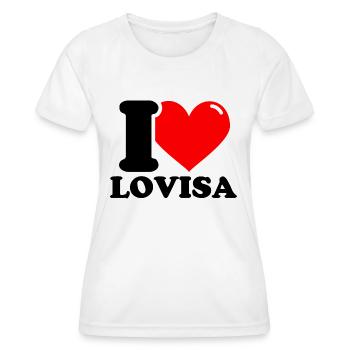 J'adore le prénom Lovisa - T-shirt sport Femme - blanc - Devant - AI Model Female 172 dark (172cm)