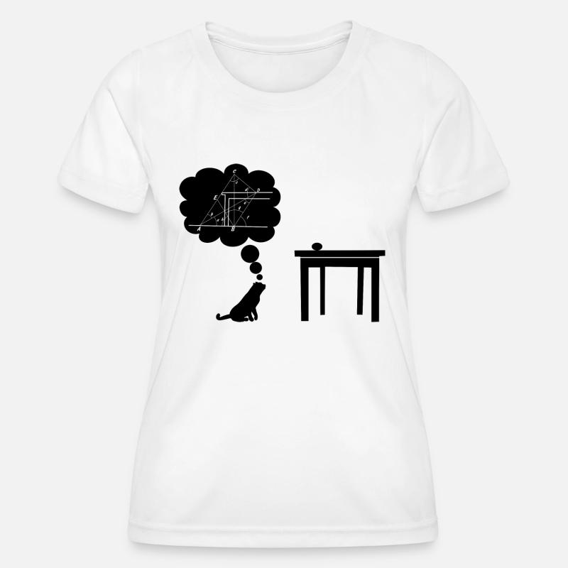 cat sciencest jumping - Women's Functional T-Shirt - white