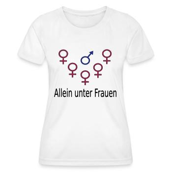 Allein unter Frauen - Frauen Funktions-T-Shirt - Weiß - Vorne - AI Model Female 172 dark (172cm)