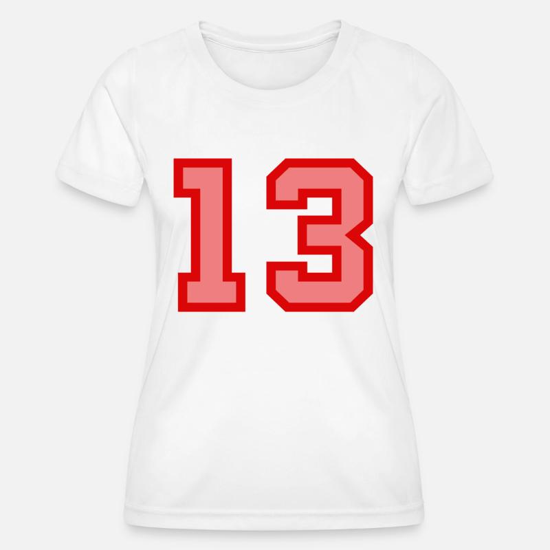 Cool Retro Retrostyle Jersey Number Back Number - Women's Functional T-Shirt - white
