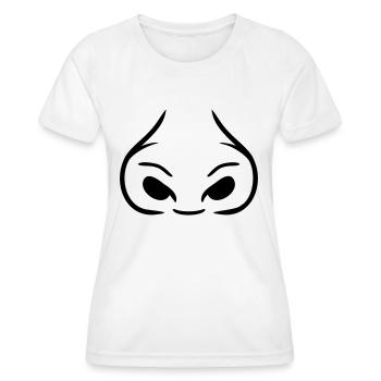 Large nostrils thick nose - Women's Functional T-Shirt - white - Front - AI Model Female 172 dark (172cm)