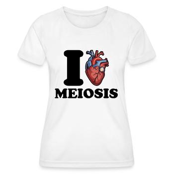 I love meiosis - Women's Functional T-Shirt - white - Front - AI Model Female 172 dark (172cm)