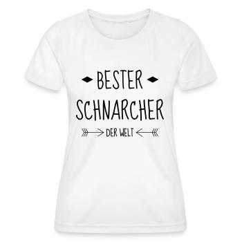 Ronfler / Ronfleur / Ronfleuse / Ronflement - T-shirt sport Femme - blanc - Devant - AI Model Female 172 dark (172cm)