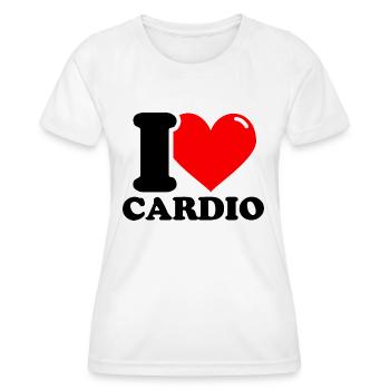 I Love Cardio - Fitness Haltérophilie Drôle - T-shirt sport Femme - blanc - Devant - AI Model Female 172 dark (172cm)
