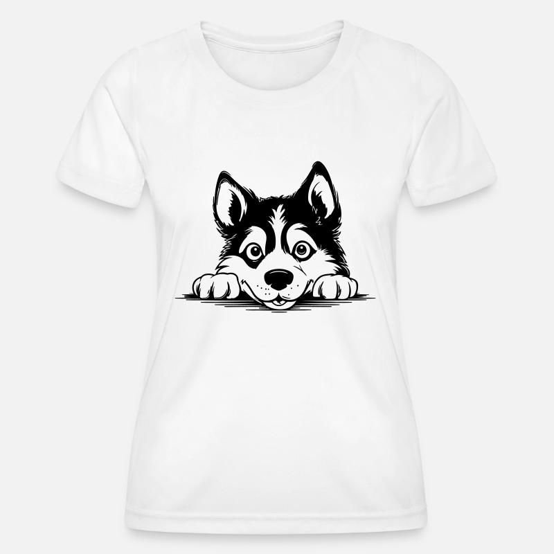 Siberian Husky - Women's Functional T-Shirt - white
