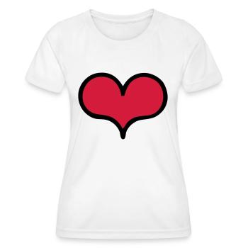 heart - T-shirt sport Femme - blanc - Devant - AI Model Female 172 dark (172cm)
