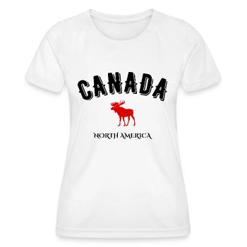 Canada north america - Women's Functional T-Shirt - white - Front - AI Model Female 172 dark (172cm)