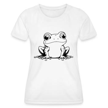 Contours de grenouille - T-shirt sport Femme - blanc - Devant - AI Model Female 172 dark (172cm)