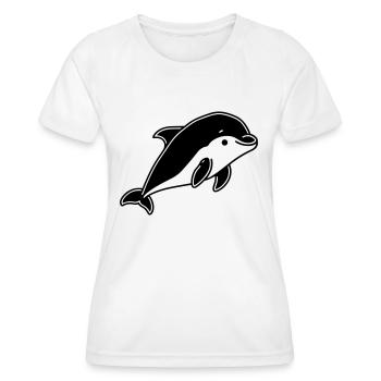 dauphin - T-shirt sport Femme - blanc - Devant - AI Model Female 172 dark (172cm)
