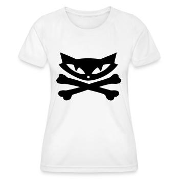 Cat - T-shirt sport Femme - blanc - Devant - AI Model Female 172 dark (172cm)